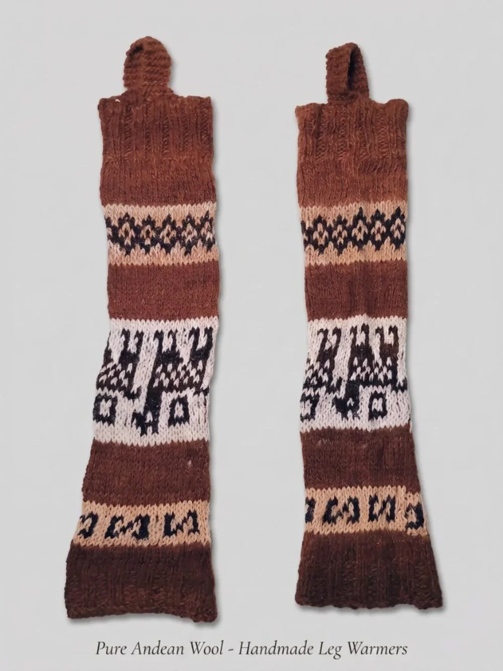 Winter Set Knitted Hand Warmers Leg Warmers Warm Wool Gloves